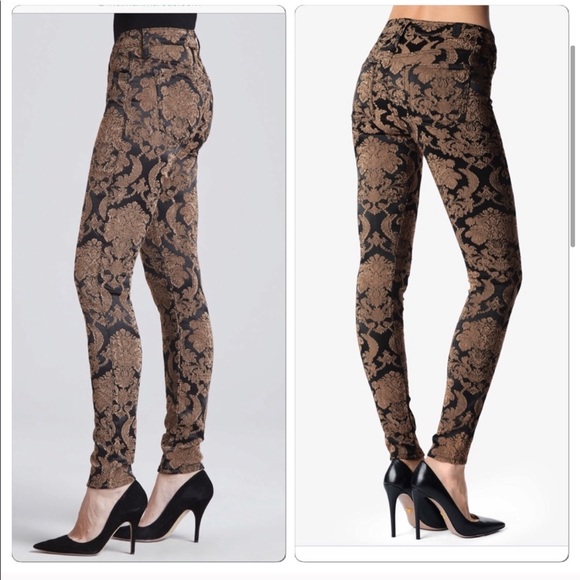 7 For All Mankind Skinny Feathered Jacquard Pant - Picture 12 of 12